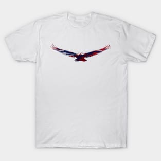 Red White and Blue Bald Eagle T-Shirt